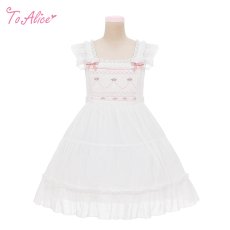 画像1: 【ToAlice】C7956 Flower Dollコットンドットワンピース【本店・通販限定】 (1)