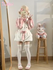 画像9: 【ToAlice】C8173ゆめかわうさぎもこもこサロペットかぼちゃパンツ (9)