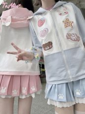 画像10: 【ToAlice】アニマル刺繍パステルボックスプリーツスカート【本店・通販限定】 (10)