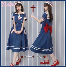 画像28: 【ToAlice】J922ハイウエストミモレ丈マリンスカート【50％OFF】 (28)