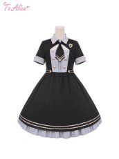 画像1: 【ToAlice】J932胸あきデザインミリタリーワンピース【30%OFF】 (1)