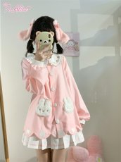 画像7: 【ToAlice】J954いちごうさぎスカラップ園児風トップス【本店・通販限定】 (7)