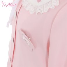 画像2: 【ToAlice】J954いちごうさぎスカラップ園児風トップス【本店・通販限定】 (2)