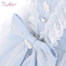 画像2: 【ToAlice】L1346雪の結晶シフォンワンピース (2)