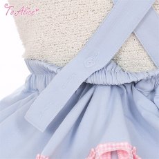 画像8: 【ToAlice】ハート×くま、うさぎ2wayサス付きティアードスカート【50％OFF】 (8)