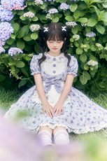 画像5: 【ToAlice】L1409紫陽花兎総柄ワンピース (5)