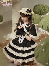 画像8: 【ToAlice】L1458ダークプリンセスうさ耳リボン付きケープ (8)