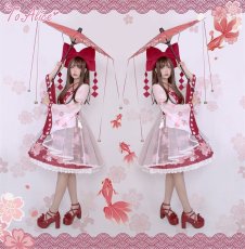 画像34: 【ToAlice】L340金魚姫レイヤード和風ワンピース【30％OFF】 (34)