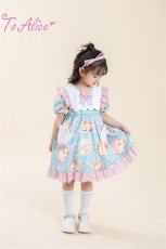 画像9: 【ToAlice Kids】TZL1019ドーナツキャットパフ袖ワンピース【20％OFF】 (9)