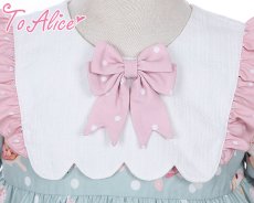 画像4: 【ToAlice Kids】TZL1019ドーナツキャットパフ袖ワンピース【20％OFF】 (4)