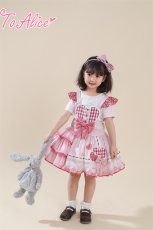 画像9: 【Last one】【ToAlice Kids】TZL1031ロリータバニーアシンメトリーサロペットスカート【20％OFF】 (9)