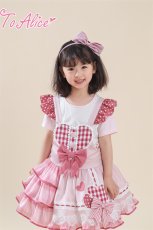 画像11: 【Last one】【ToAlice Kids】TZL1031ロリータバニーアシンメトリーサロペットスカート【20％OFF】 (11)