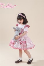 画像12: 【Last one】【ToAlice Kids】TZL1031ロリータバニーアシンメトリーサロペットスカート【20％OFF】 (12)