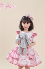 画像15: 【Last one】【ToAlice Kids】TZL1031ロリータバニーアシンメトリーサロペットスカート【20％OFF】 (15)