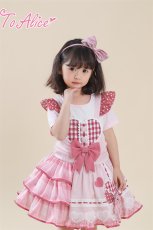 画像17: 【Last one】【ToAlice Kids】TZL1031ロリータバニーアシンメトリーサロペットスカート【20％OFF】 (17)