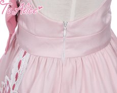 画像5: 【Last one】【ToAlice Kids】TZL1031ロリータバニーアシンメトリーサロペットスカート【20％OFF】 (5)