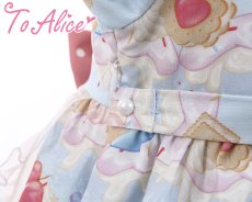 画像6: 【ToAlice Kids】TZL1044パステルベア長袖ワンピース【20％OFF】 (6)