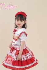 画像12: 【ToAlice Kids】TZL1062StrawberryBearサロペットスカート【20％OFF】 (12)