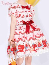 画像7: 【ToAlice Kids】TZL1211 StrawberryRabbitプリントワンピース【20%OFF】 (7)