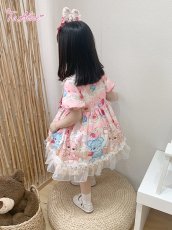 画像15: 【ToAlice Kids】TZL727パステルベアワンピース【20％OFF】 (15)