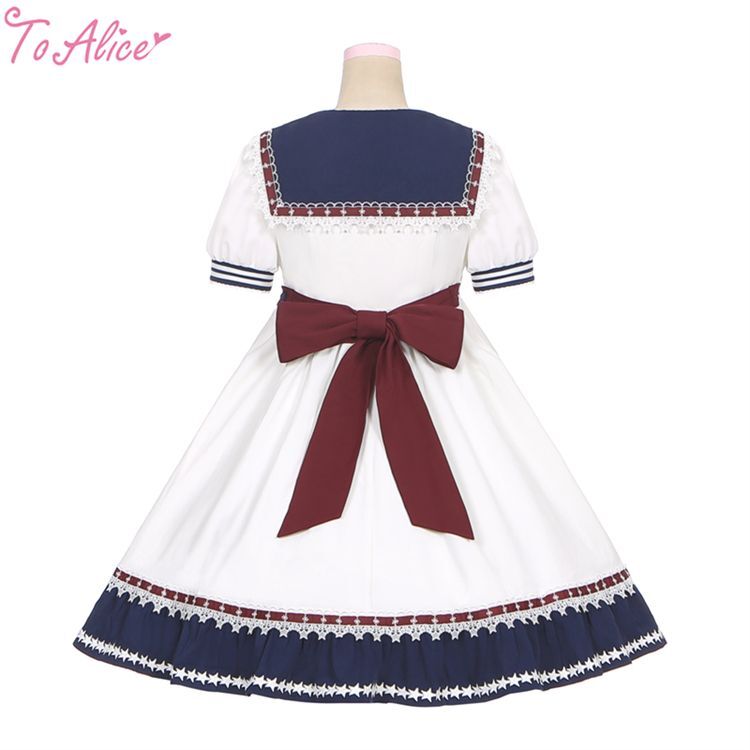 ToAlice】C7806白雪姫パフ袖セーラーワンピース【2Buy30％OFF】 - To Alice