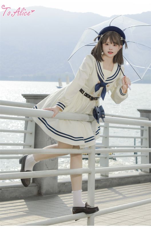 Last one】【ToAlice】L1225マリンセーラーワンピース【30％OFF】 - To