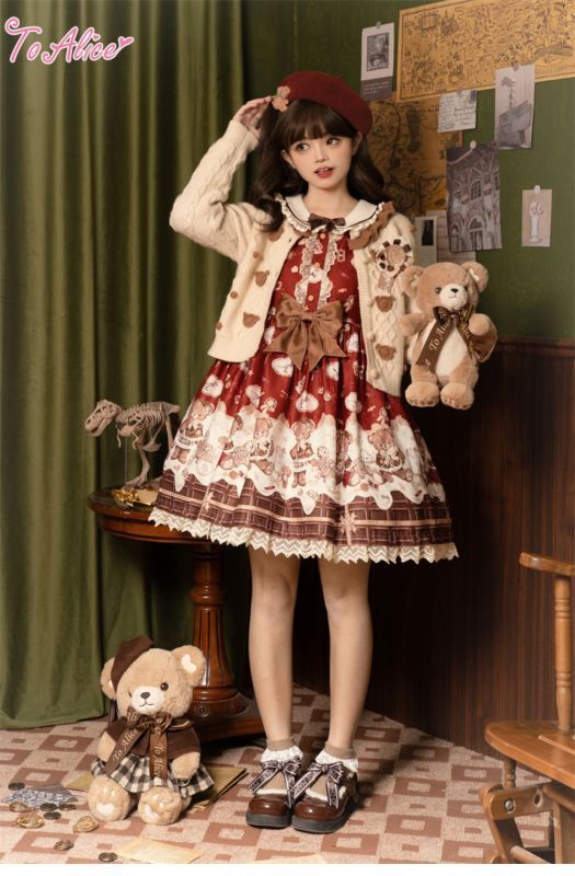 ToAlice】L1259メルティチョコベアワンピース【2Buy30％OFF】 - To Alice